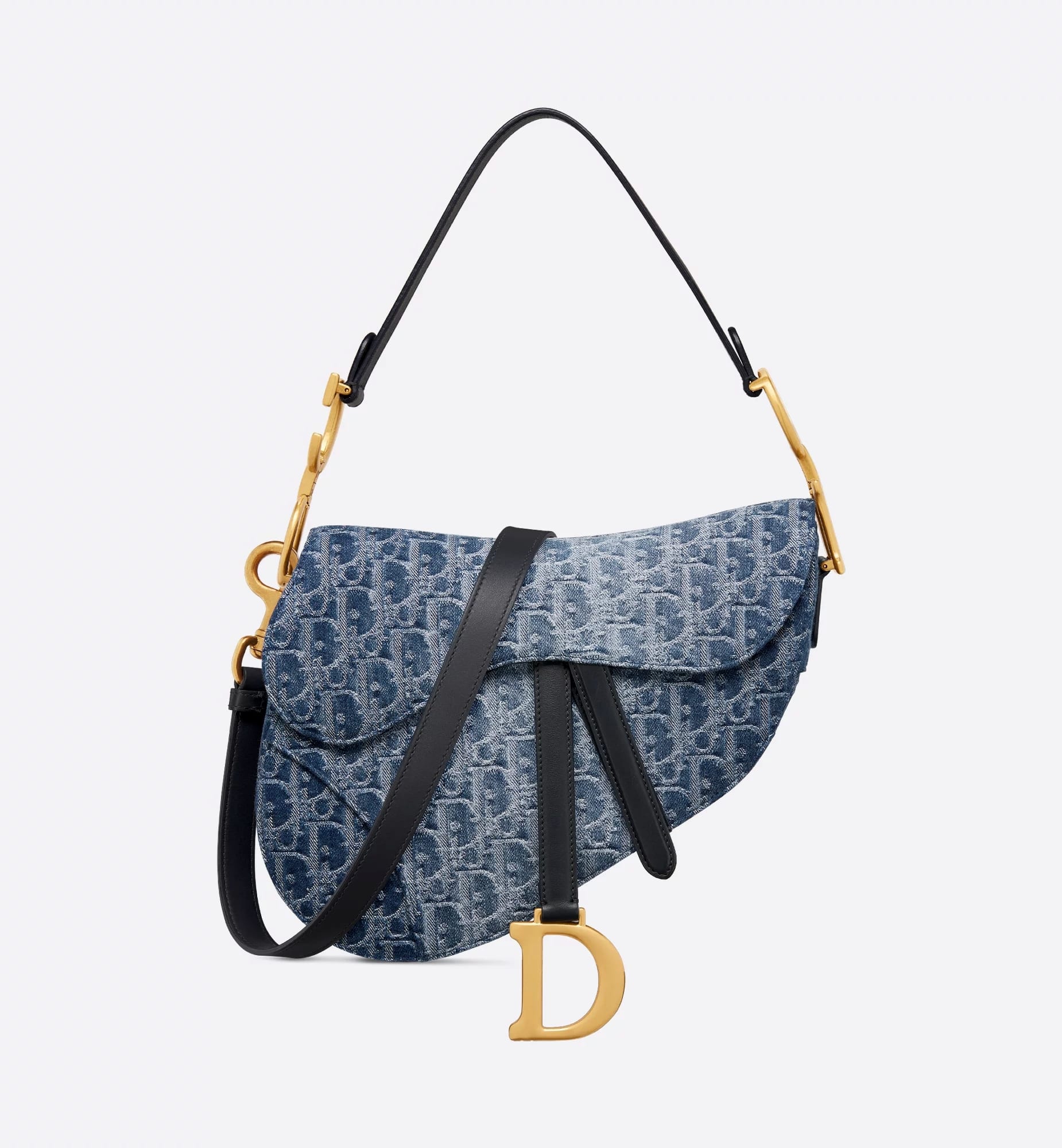 Saddle Bag with Strap - Blue Denim Dior Oblique Jacquard, P265,000, DIOR, dior.com